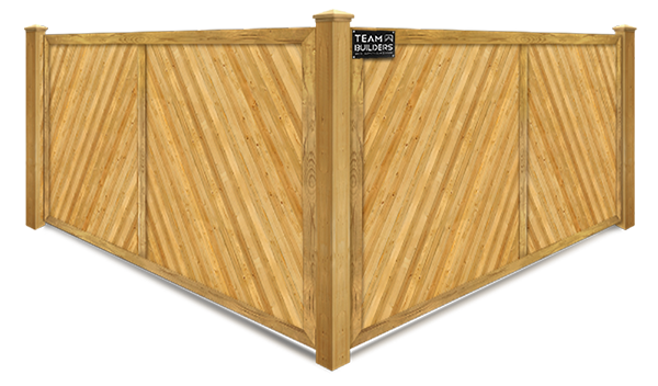 Herringbone Style Wood Privacy Fence - Sarasota Florida