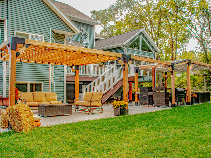 Patio overhangs in the Sarasota Florida